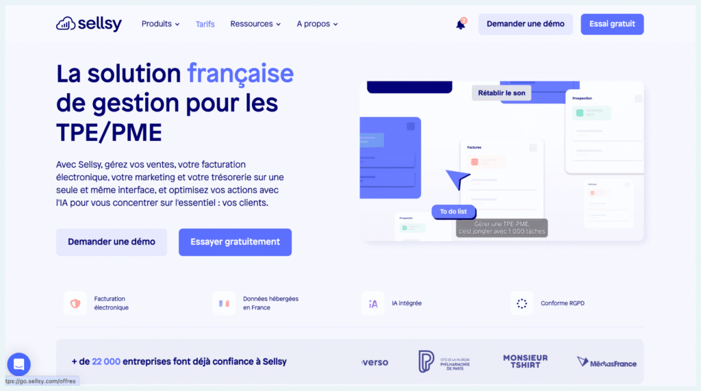 Sellsy est une solution française complète qui combine CRM, facturation et comptabilité