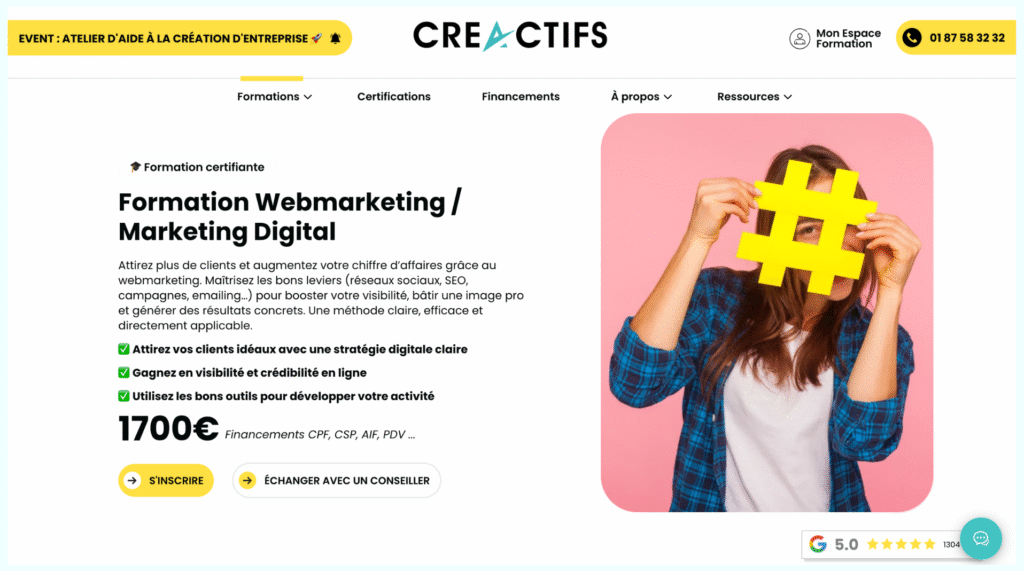 Top 8 des meilleures formations en marketing digital 2026 : Comparatif